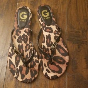 Leopard print sandals
